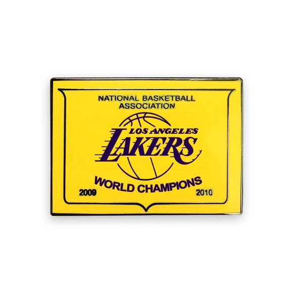 Lakers Championship Banner Lapel Pin - Picture 1 of 3